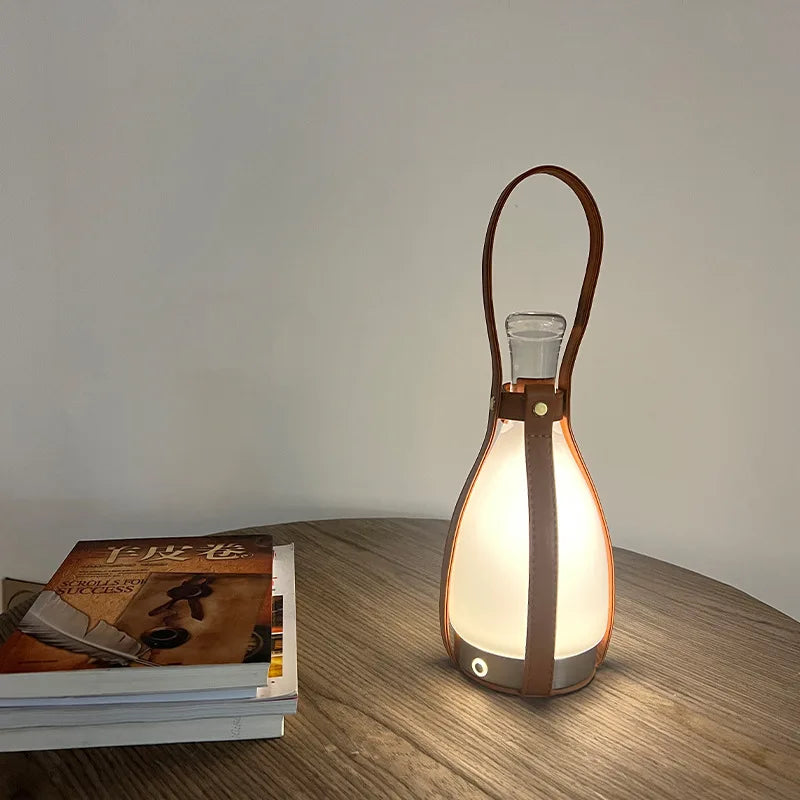 LeatherLuxe - Bottle Nordic Lamp