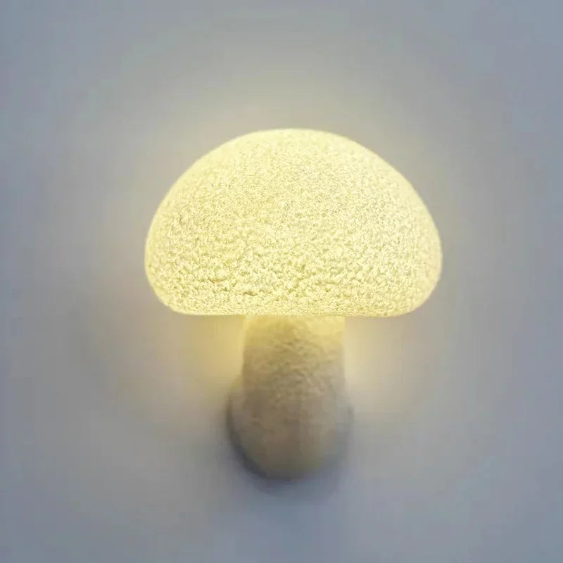 NordicBloom - White Mushroom Wall Lamp