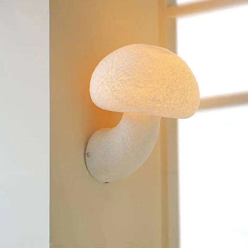 NordicBloom - White Mushroom Wall Lamp