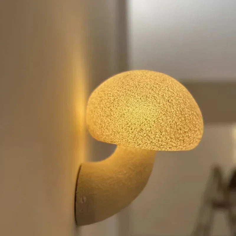 NordicBloom - White Mushroom Wall Lamp