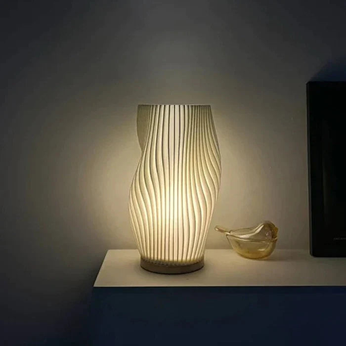 Wellenkamm Lamp | Wave Pattern Light, Adjustable Brightness, Modern Home Decor