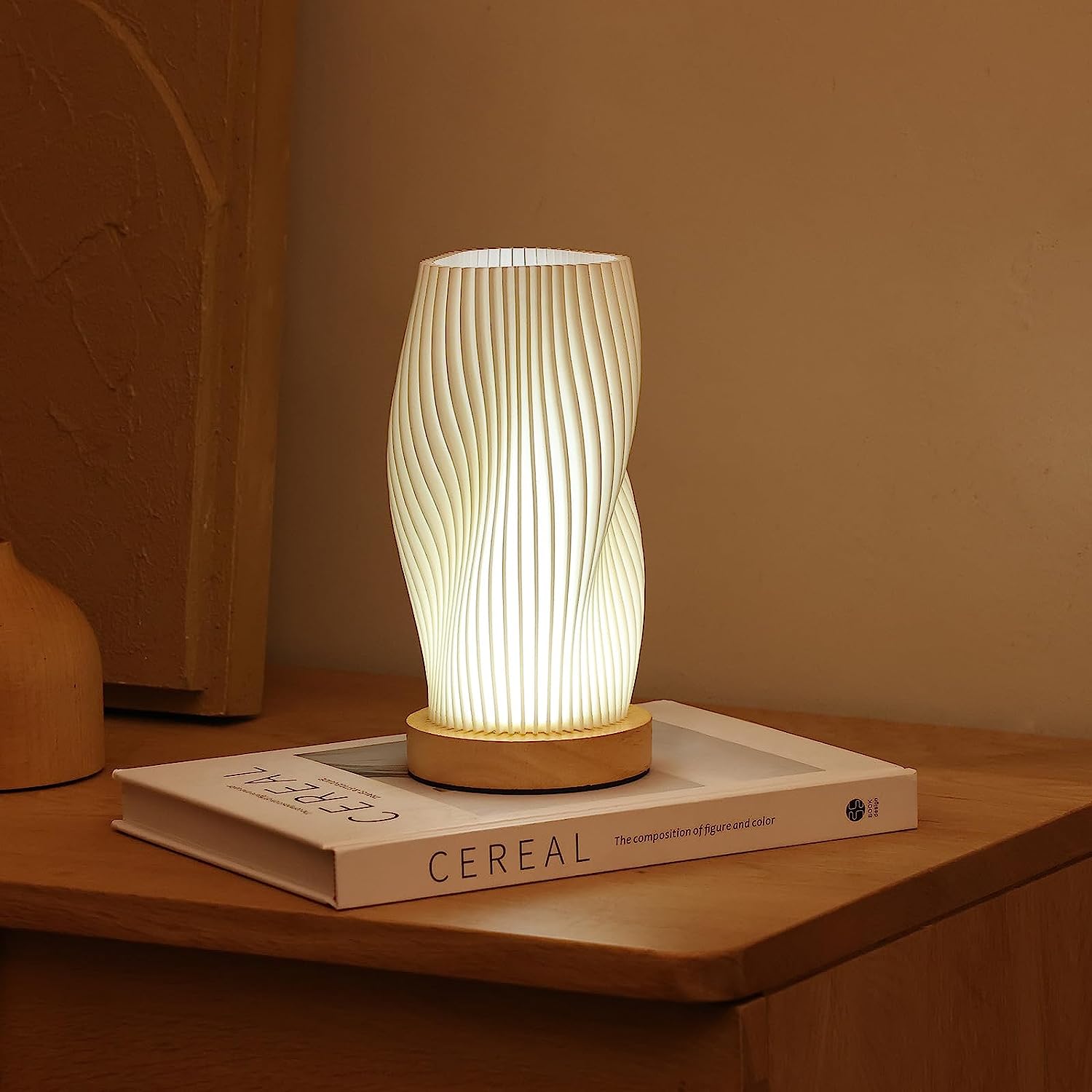 Wellenkamm Lamp | Wave Pattern Light, Adjustable Brightness, Modern Home Decor