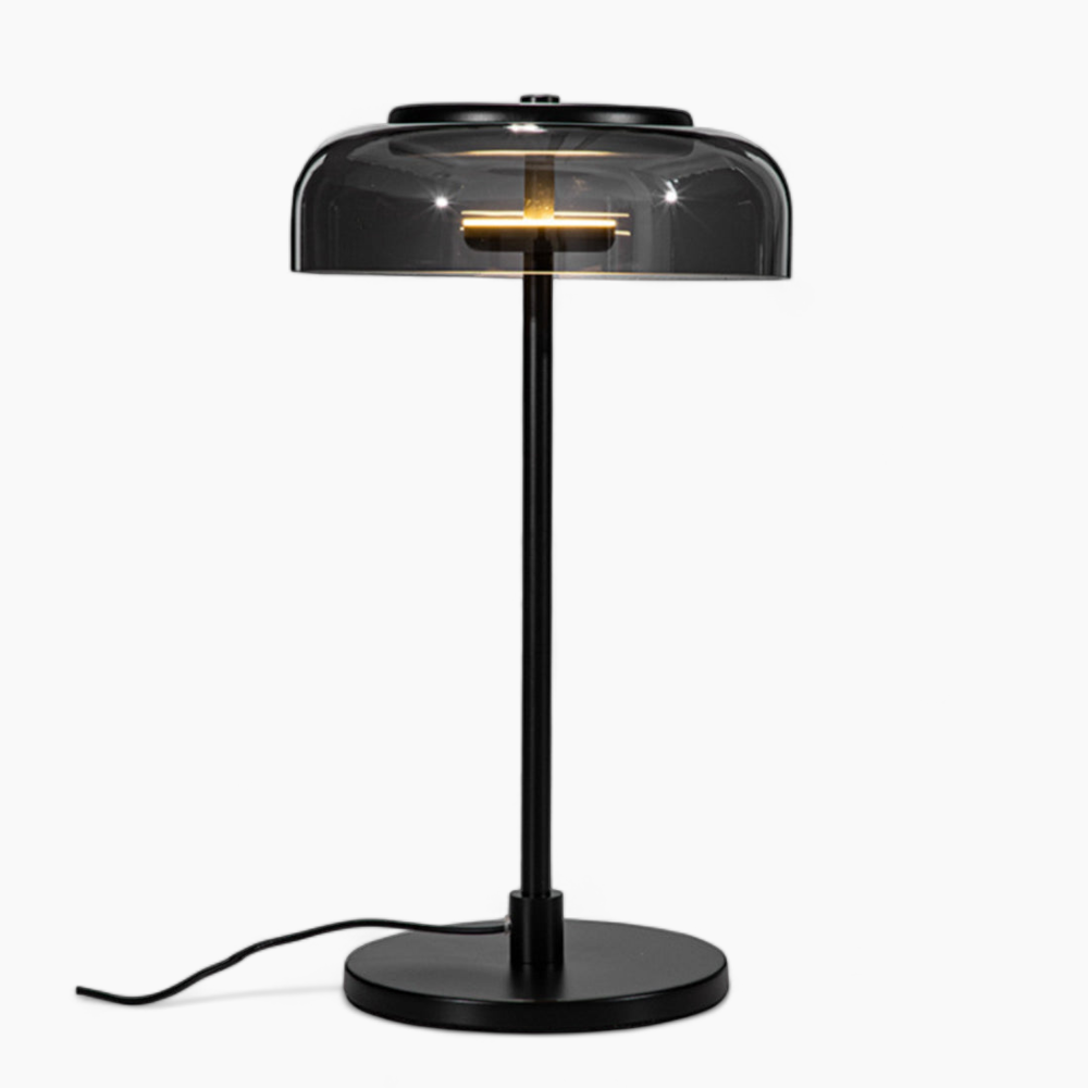 Sleek Nordic Glass Lamp | Modern Table Light for Nightstand