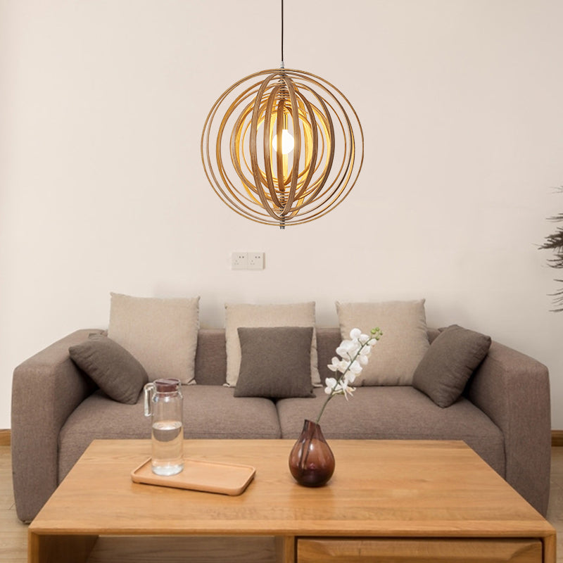 Handcrafted Wooden Pendant Lampshades | Japan Style LED Lighting