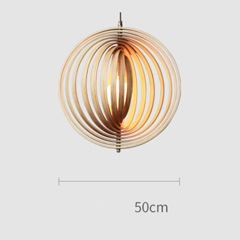 Handcrafted Wooden Pendant Lampshades | Japan Style LED Lighting