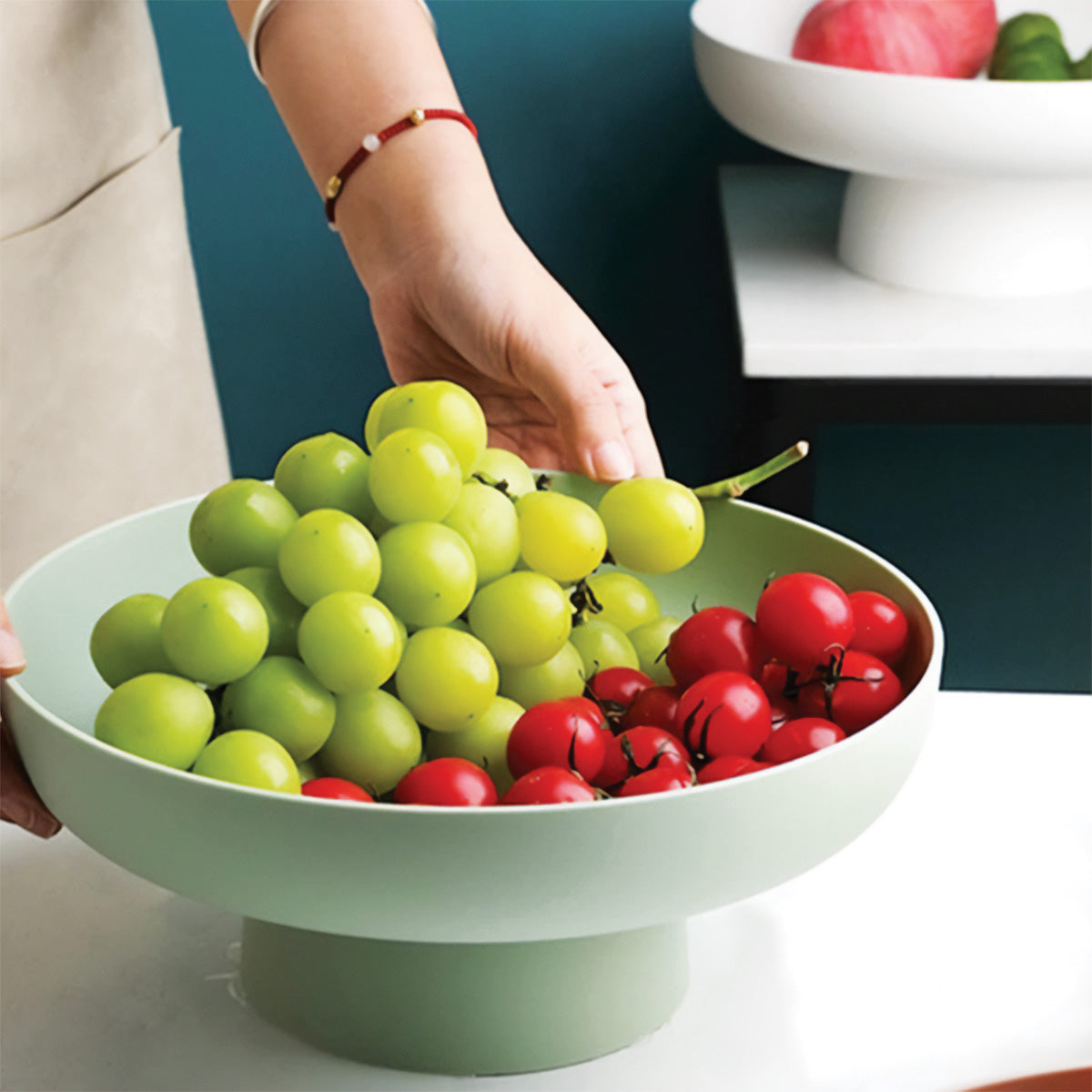 Round Fruit Collection Container | Stylish, Durable Storage for Fresh Produce