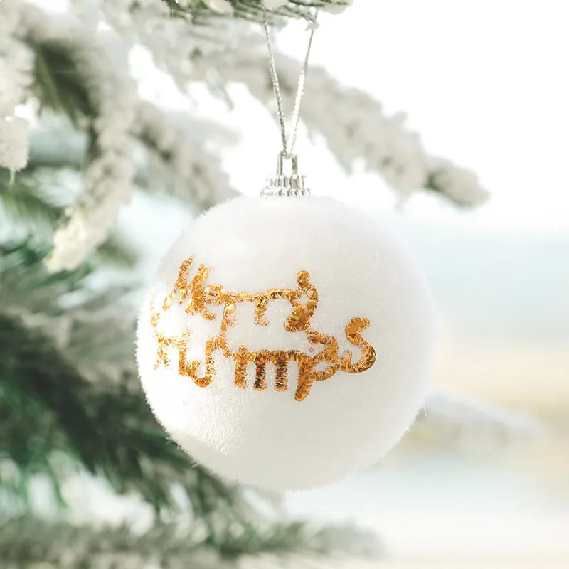 White Christmas | White Foam Christmas Ball Ornaments