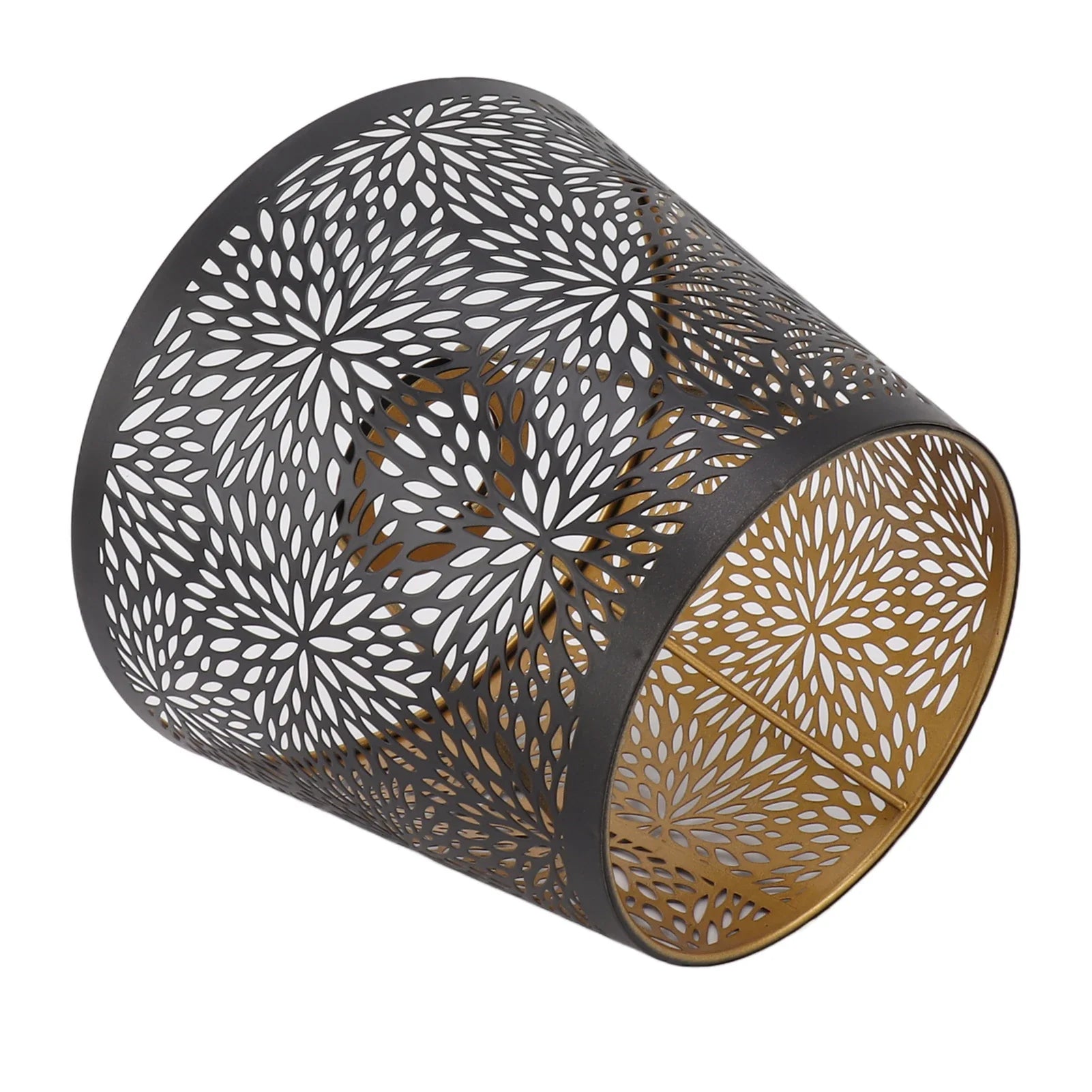 ForestGlow | Metal Lampshade with Gold Pattern