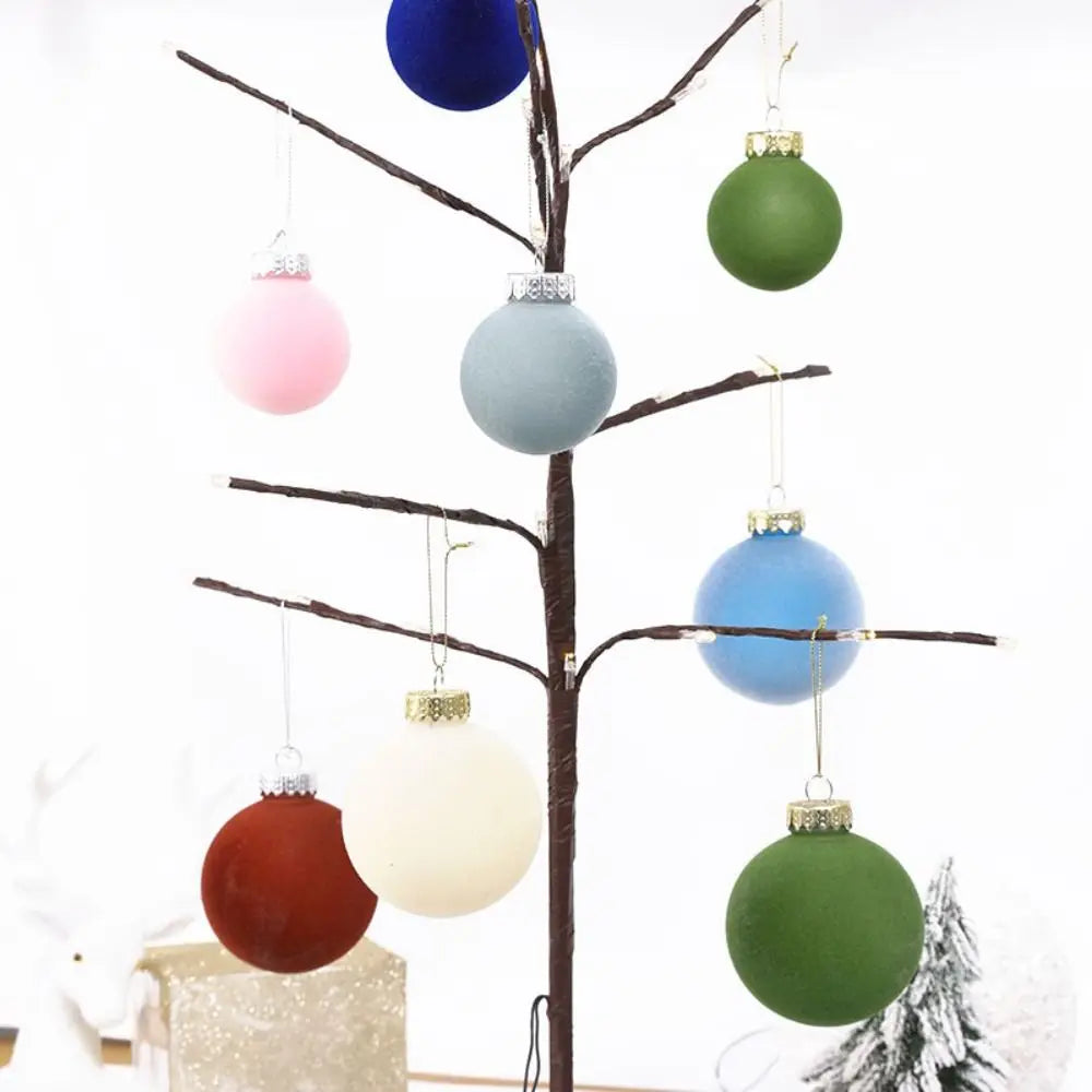 FestiveVelvet | Velvet Christmas Ball Ornaments