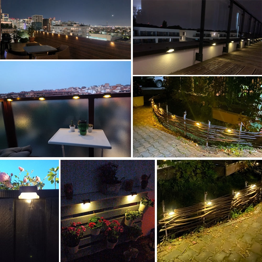 Solar Step Lights LED | Weatherproof, Solar Powered, 2 Colors, 10h Runtime