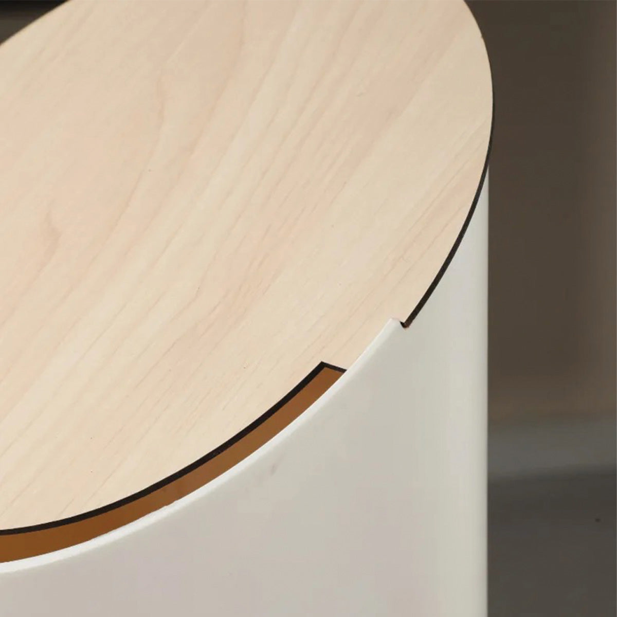 Slanted Maple Waste Bin | Modern Wood Design for Stylish Waste Management