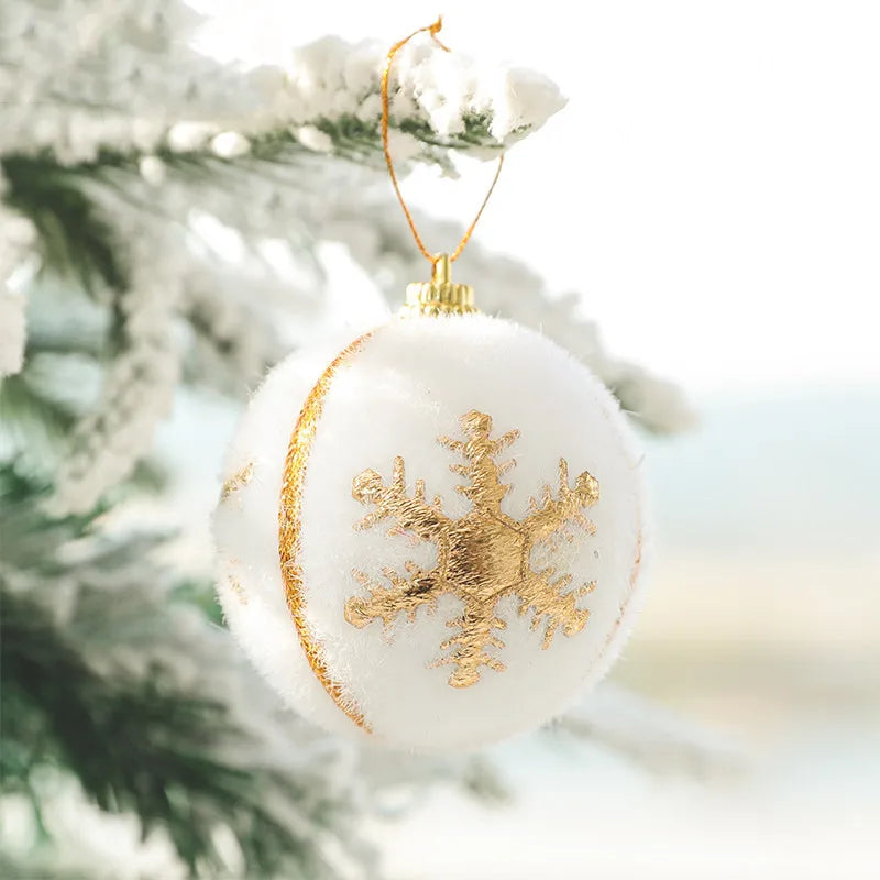 White Christmas | White Foam Christmas Ball Ornaments