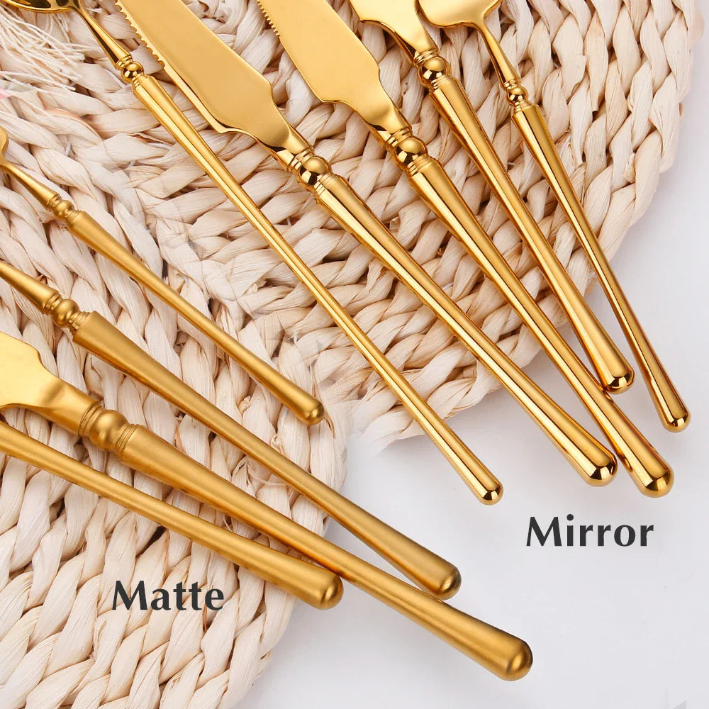 RegalMatte | Luxe Gold Matte Cutlery Set