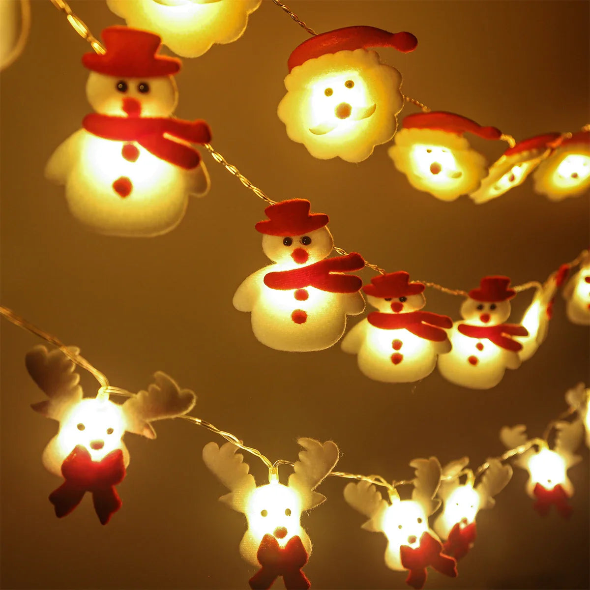 SnowmanGlow - Christmas Light Garland