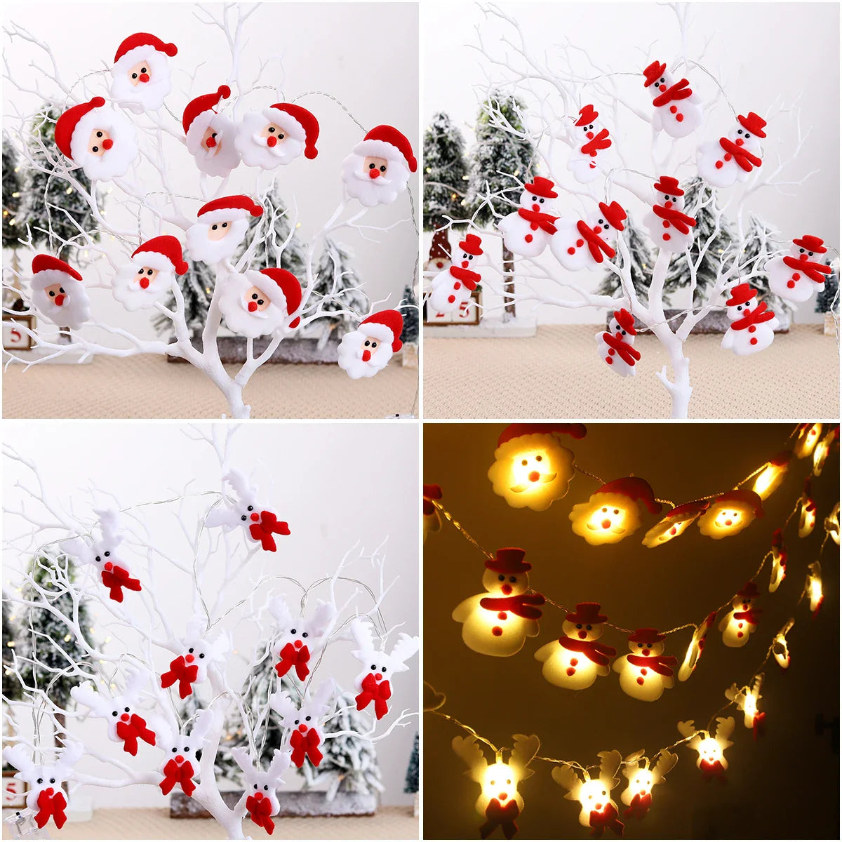 SnowmanGlow - Christmas Light Garland