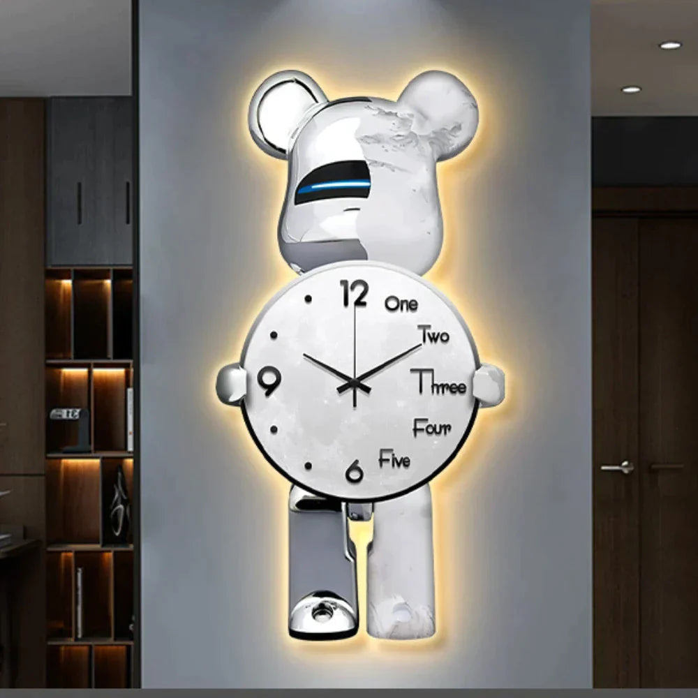 BearClock - Bright Cartoon Bear Bell