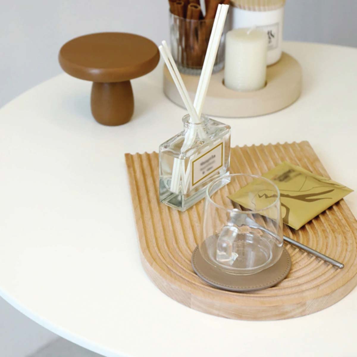 Wavy Wood Tray | Elegant Natural Wooden Serving Tray, Stylish Home Accessory