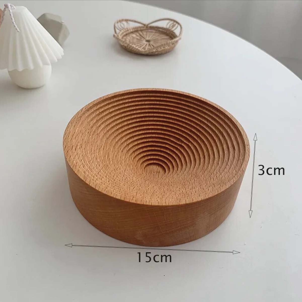 Wavy Wood Tray | Elegant Natural Wooden Serving Tray, Stylish Home Accessory