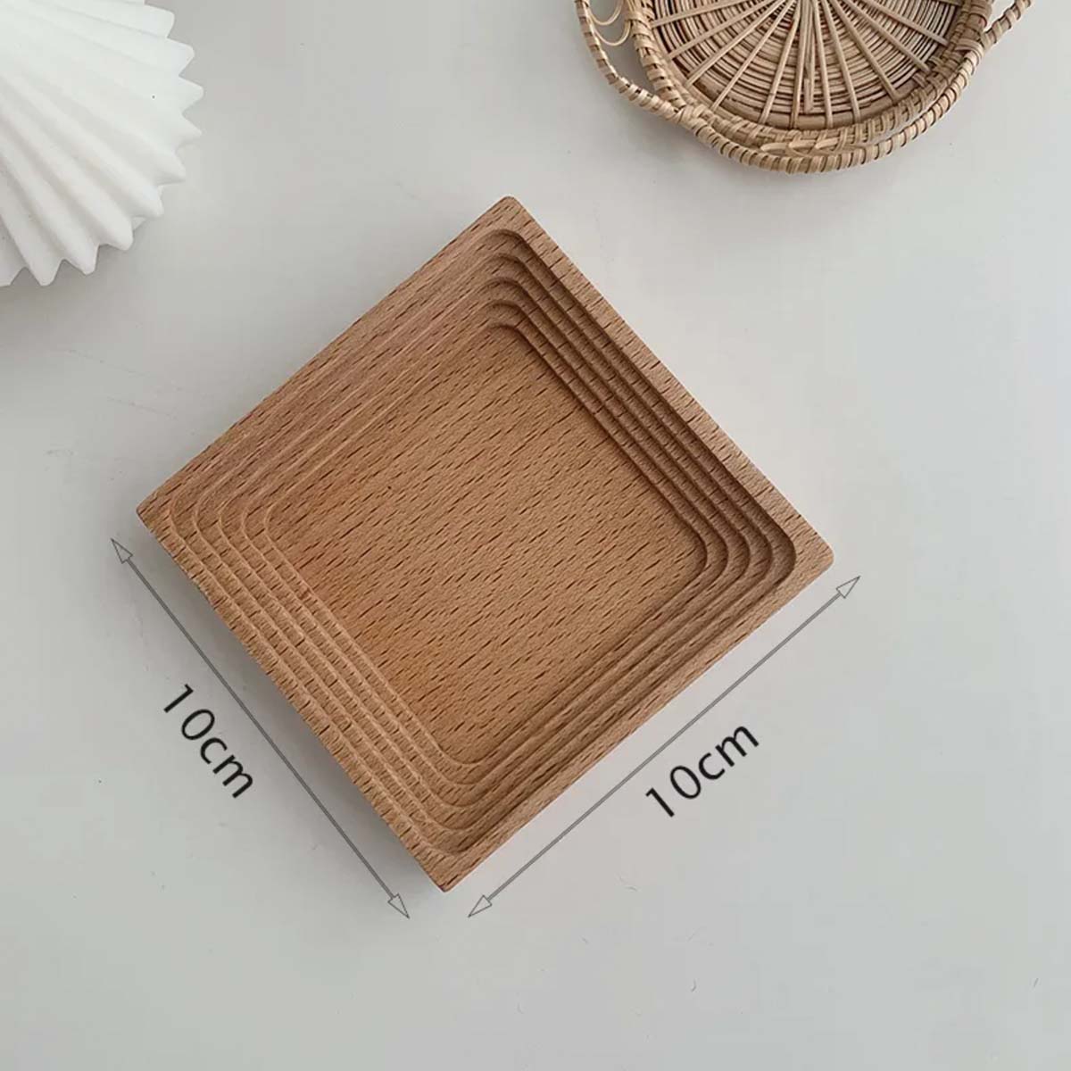 Wavy Wood Tray | Elegant Natural Wooden Serving Tray, Stylish Home Accessory