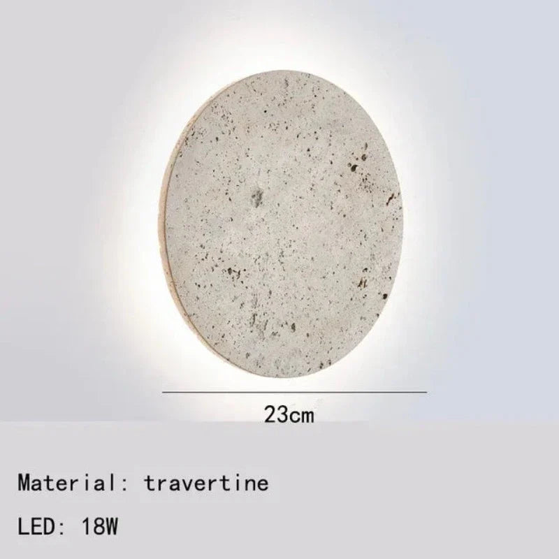 EarthyRadiance - Wall light made of natural stone