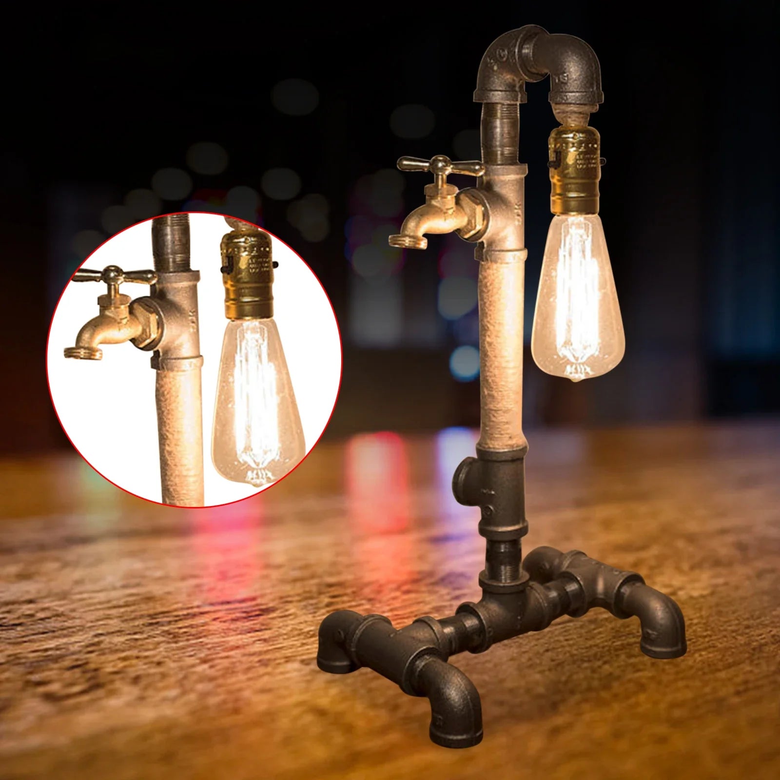 GearGlow - Steampunk Table Lamp