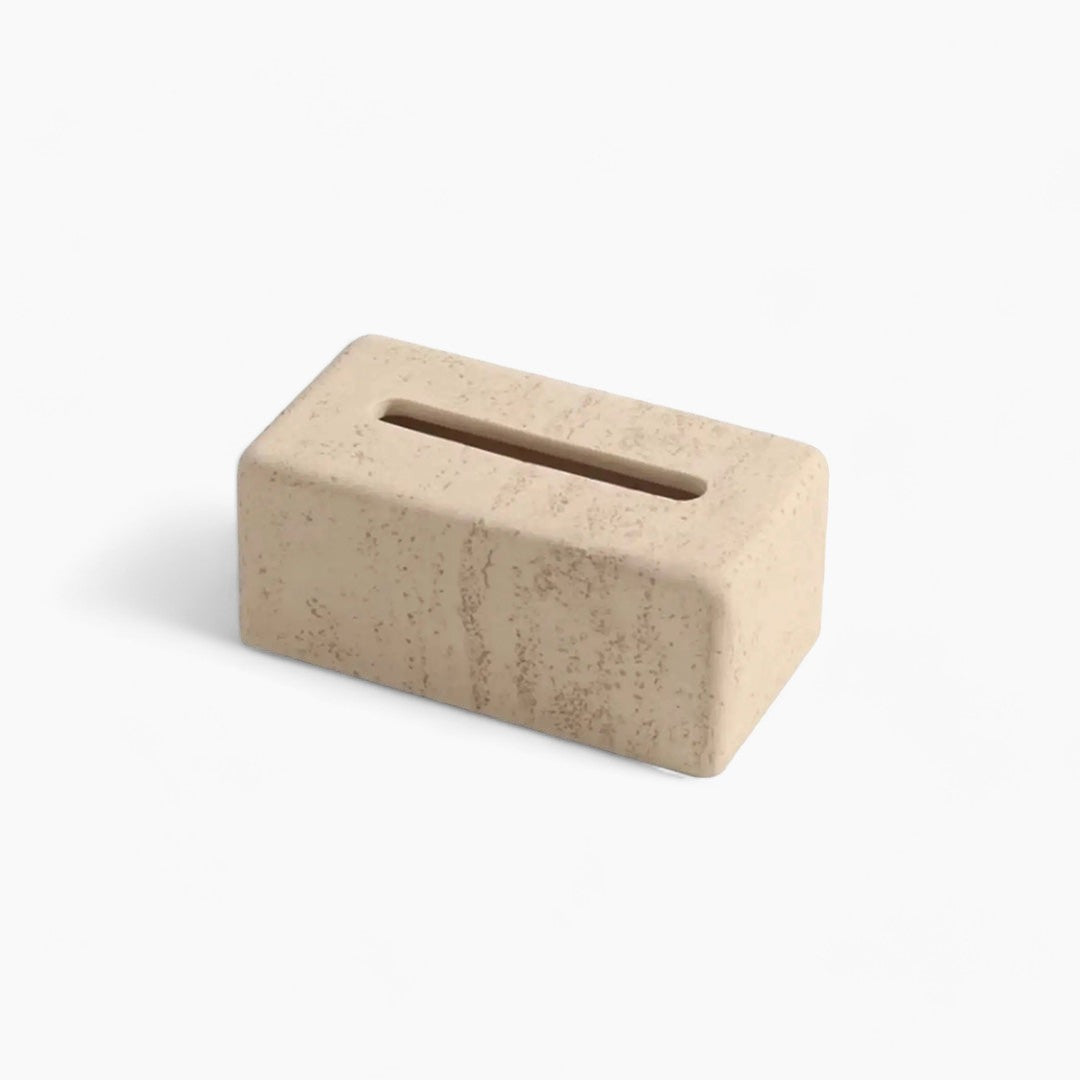 Natural Travertine Tissue Box | Elegant Stone Tissue Holder for Luxurious Decor