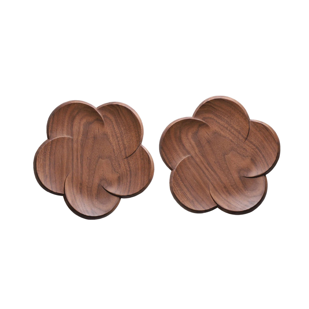 Walnut Bloom Coaster Set | Elegant Walnut Coasters for Stylish Tables