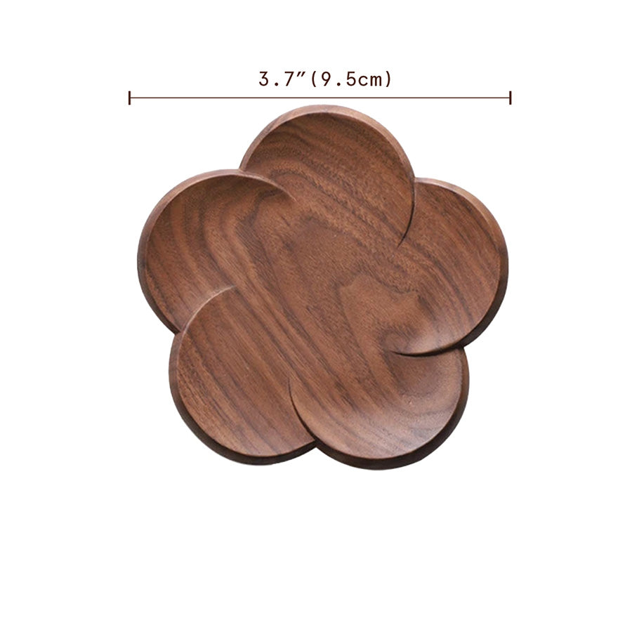 Walnut Bloom Coaster Set | Elegant Walnut Coasters for Stylish Tables