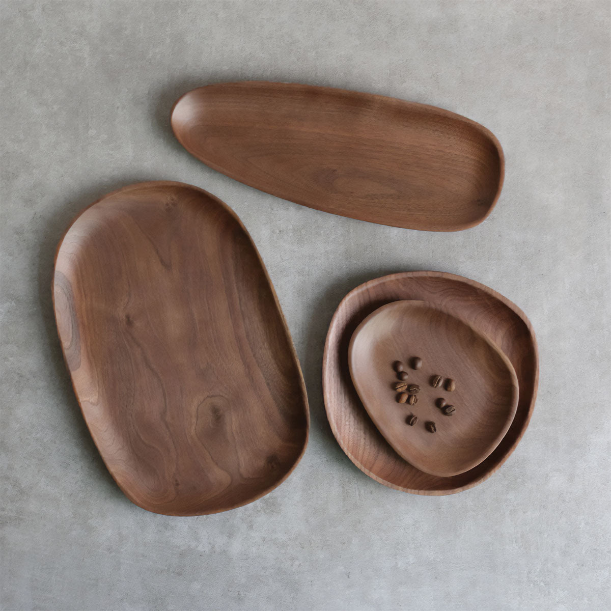 Walnut & Acacia Tray Set | Elegant Wooden Trays for Stylish Serving