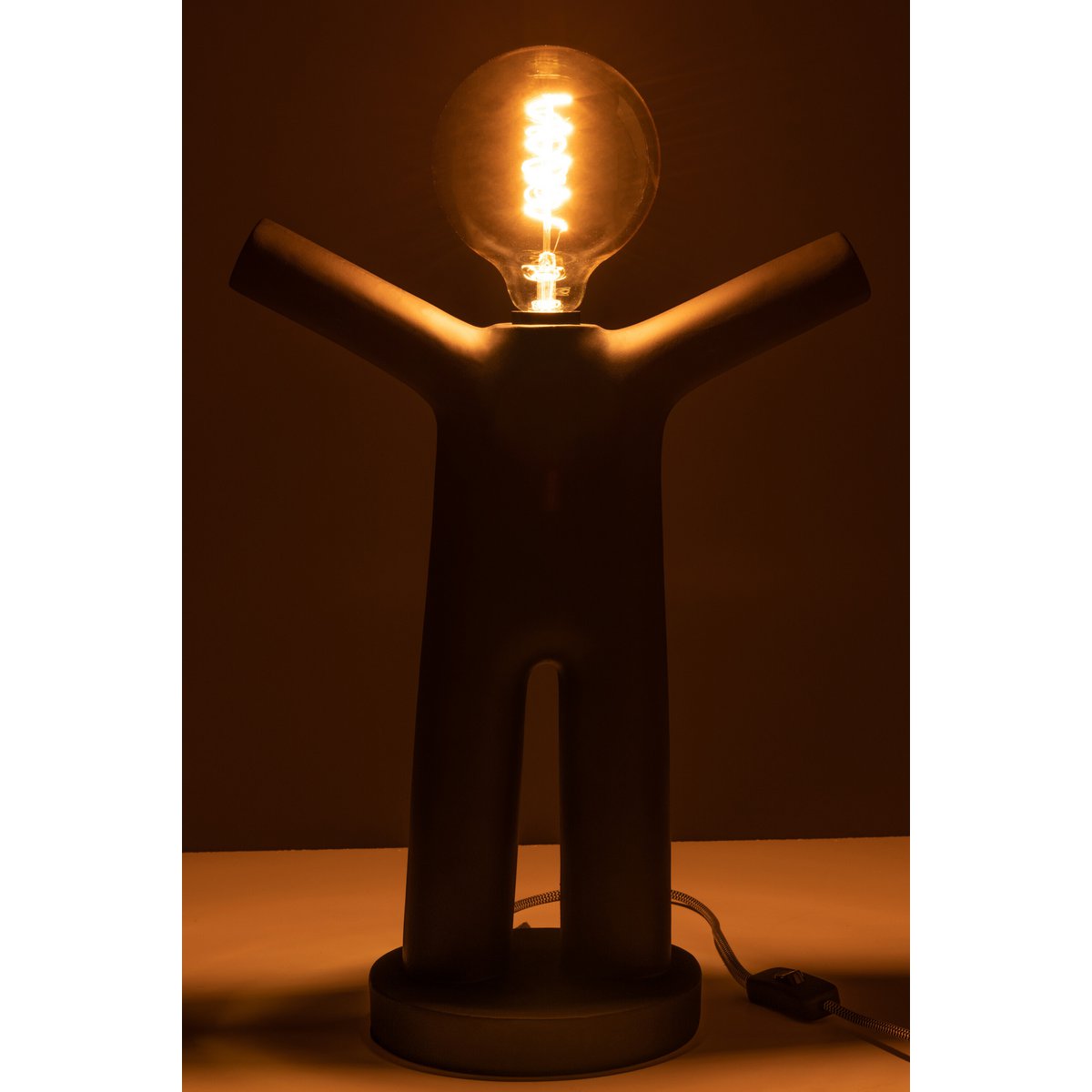 J-Line Little Maurice Lamp - Polyresin - black