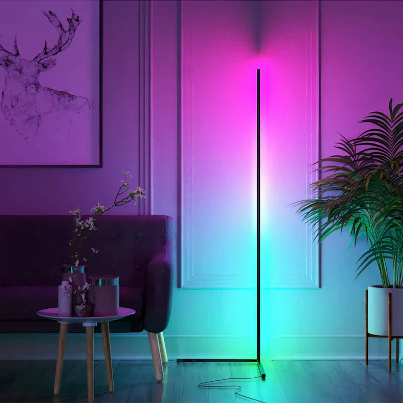 Futuristic RGB LED Floor Lamps | Remote & App Controlled Lighting