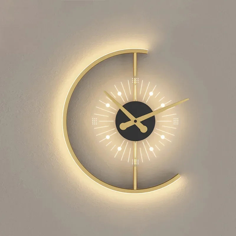 Modern LED Wall Clock Light