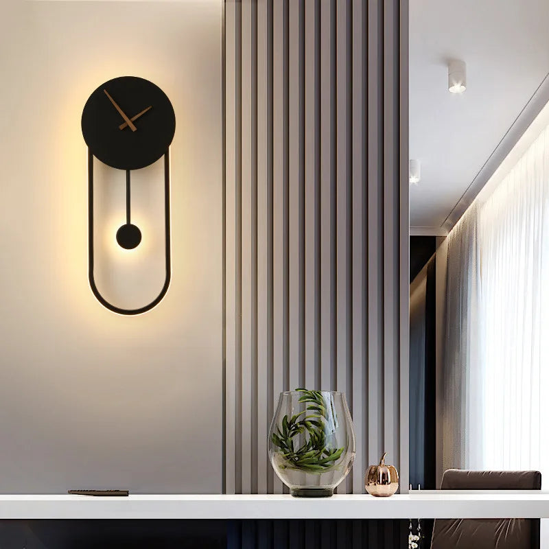 Modern LED Wall Clock Light