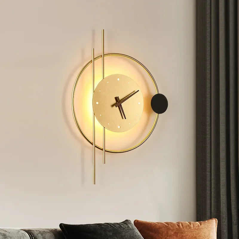 Modern LED Wall Clock Light