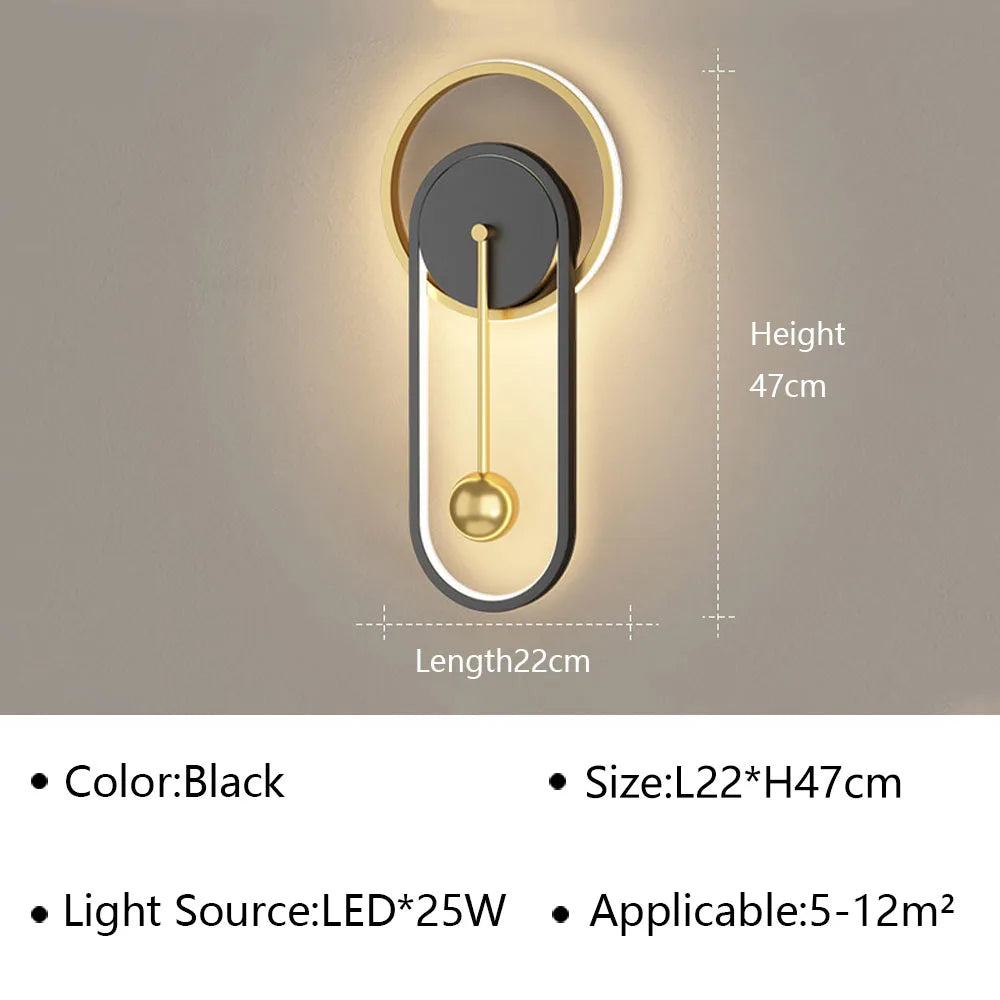 Modern LED Wall Clock Light