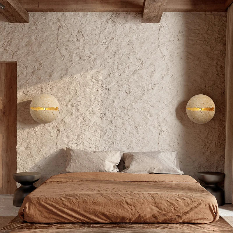 Retro Natural Stone Art Wall Lamp