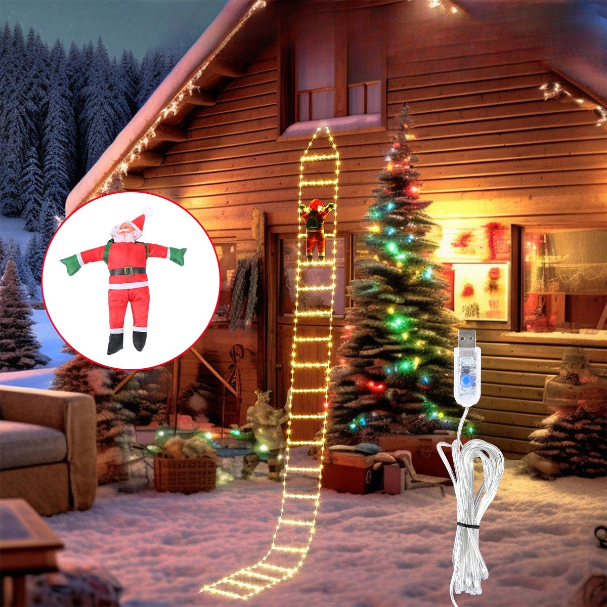 MerryStep | Santa Claus Climbing Ladder