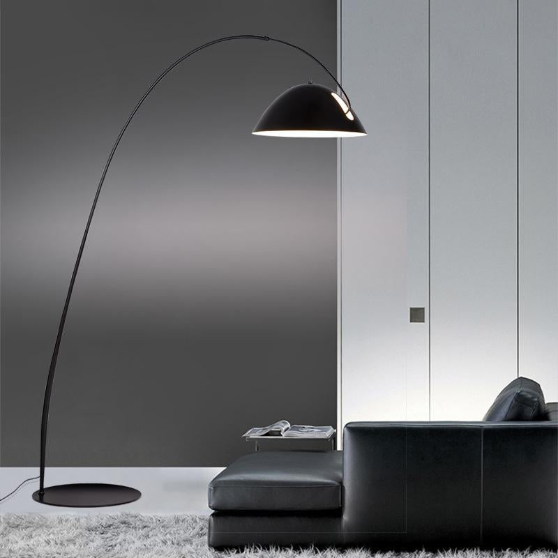 Modern Iron Arc Curve Floor Lamp | LED Lighting for Stylish Living Rooms