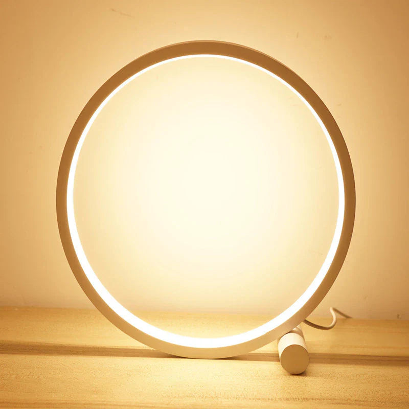 Modern Halo LED Bedside Lamp | Dimmable Minimalist Design