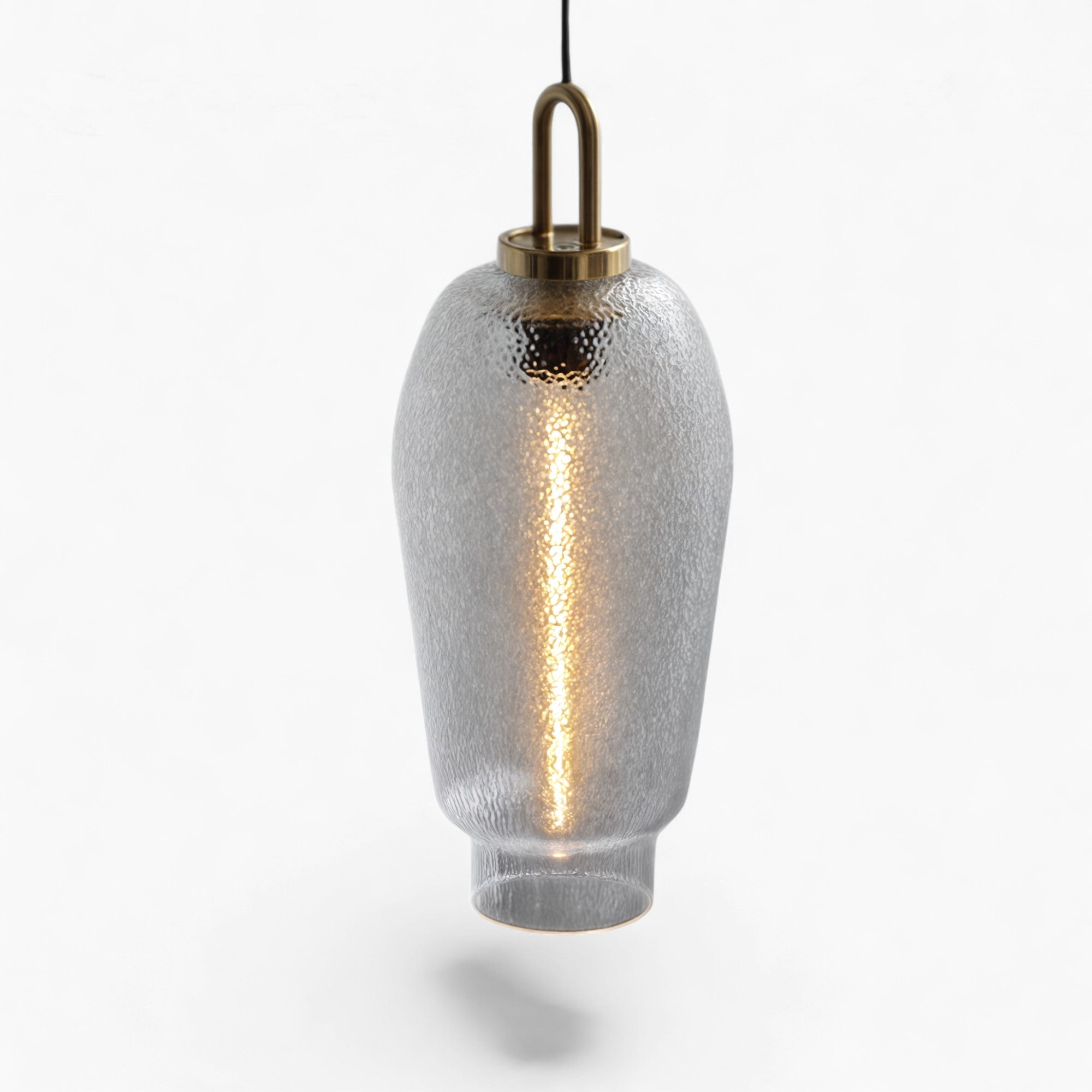 Modern Brass Glass Pendant Light | Elegant Rustic Illumination