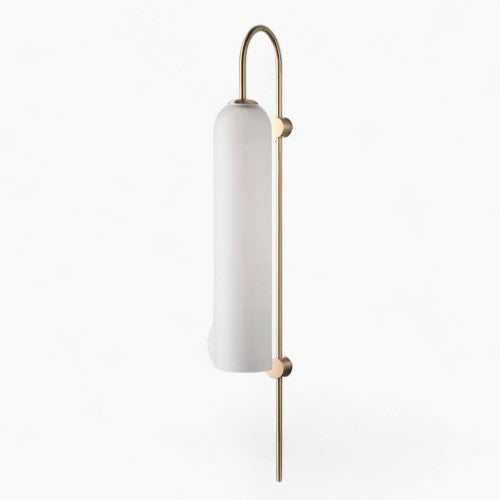 Modern Brass Wall Lights | Fir Green & Matt White, Up/Down LED Lighting