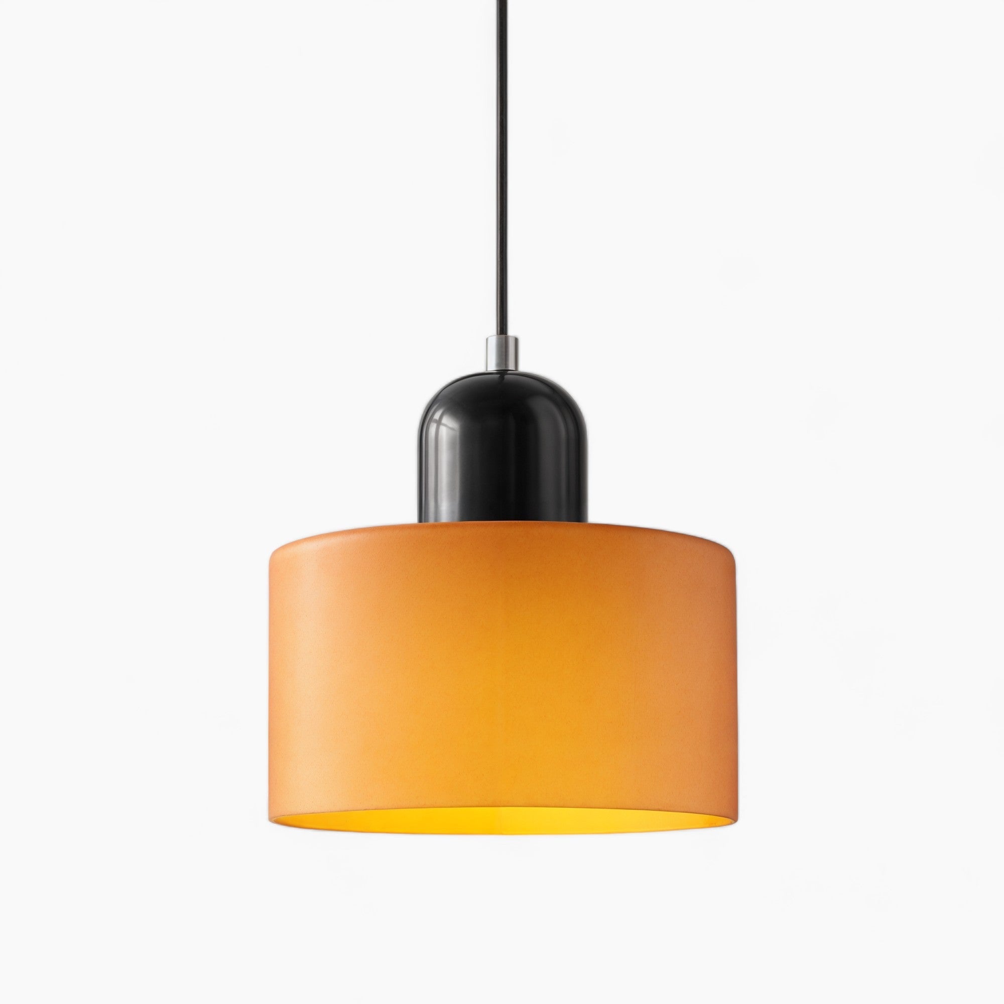 Small Orange Glass Pendant Light | E27, Energy Efficient LED, Max 12W