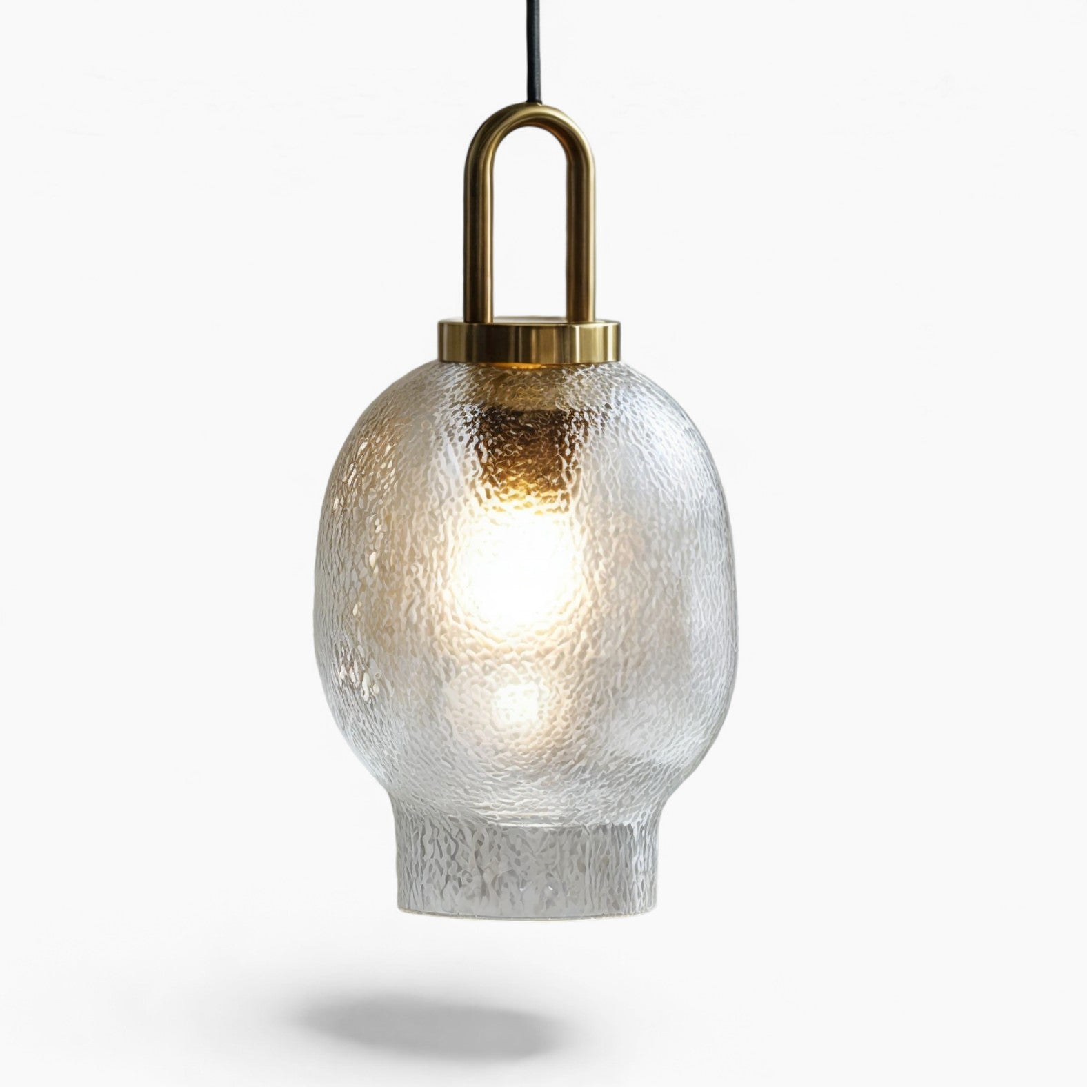 Modern Brass Glass Pendant Light | Elegant Rustic Illumination