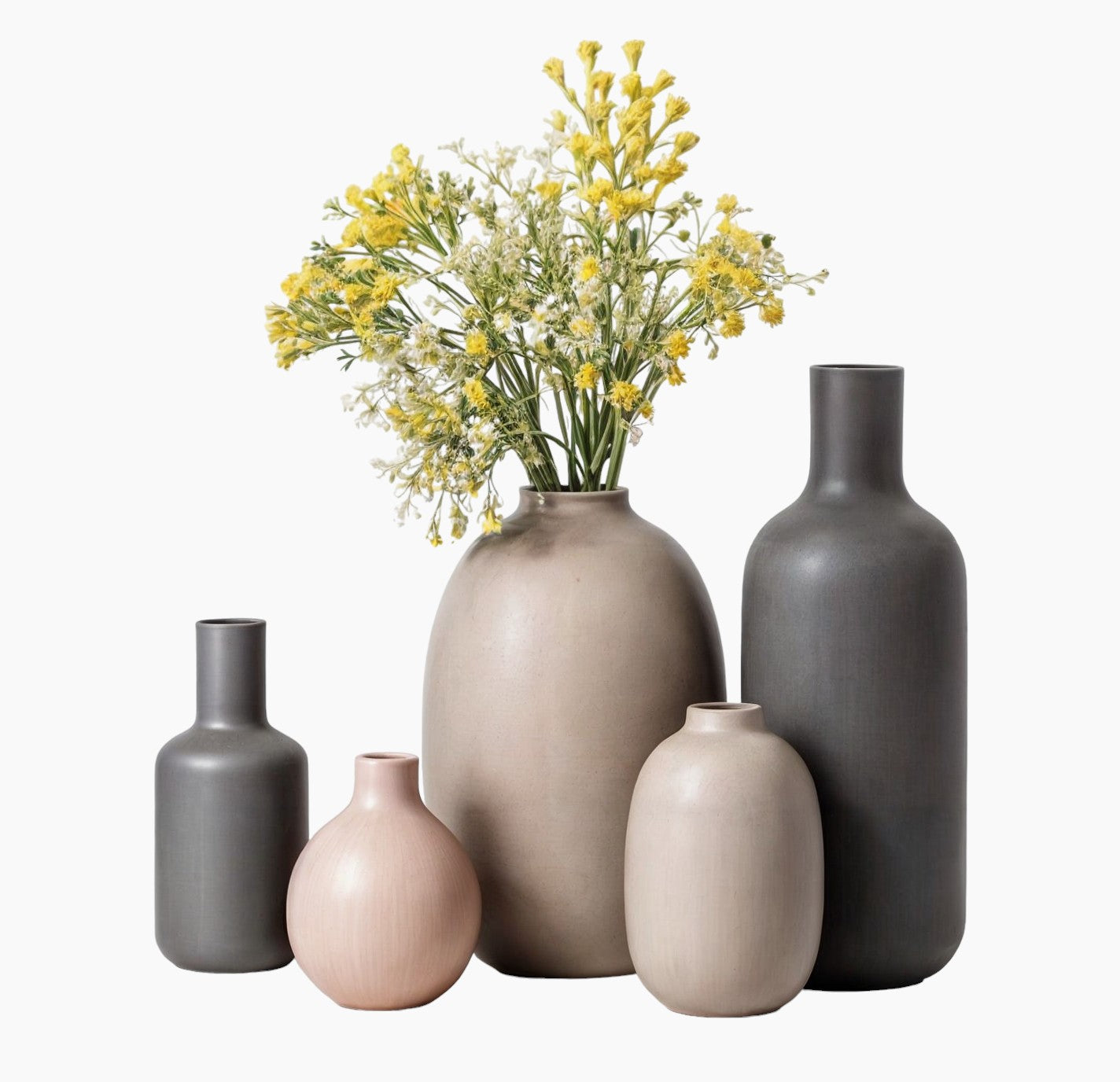 Modern Ceramic Vase Collection | Multi-Color Stylish Minimalist Home Decoration