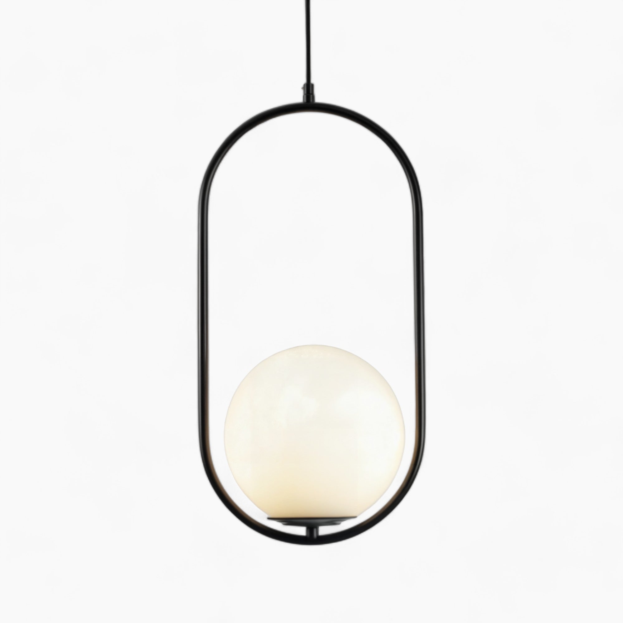 Nordic Pendant Light | Golden Body, Glass Shade, Height-Adjustable