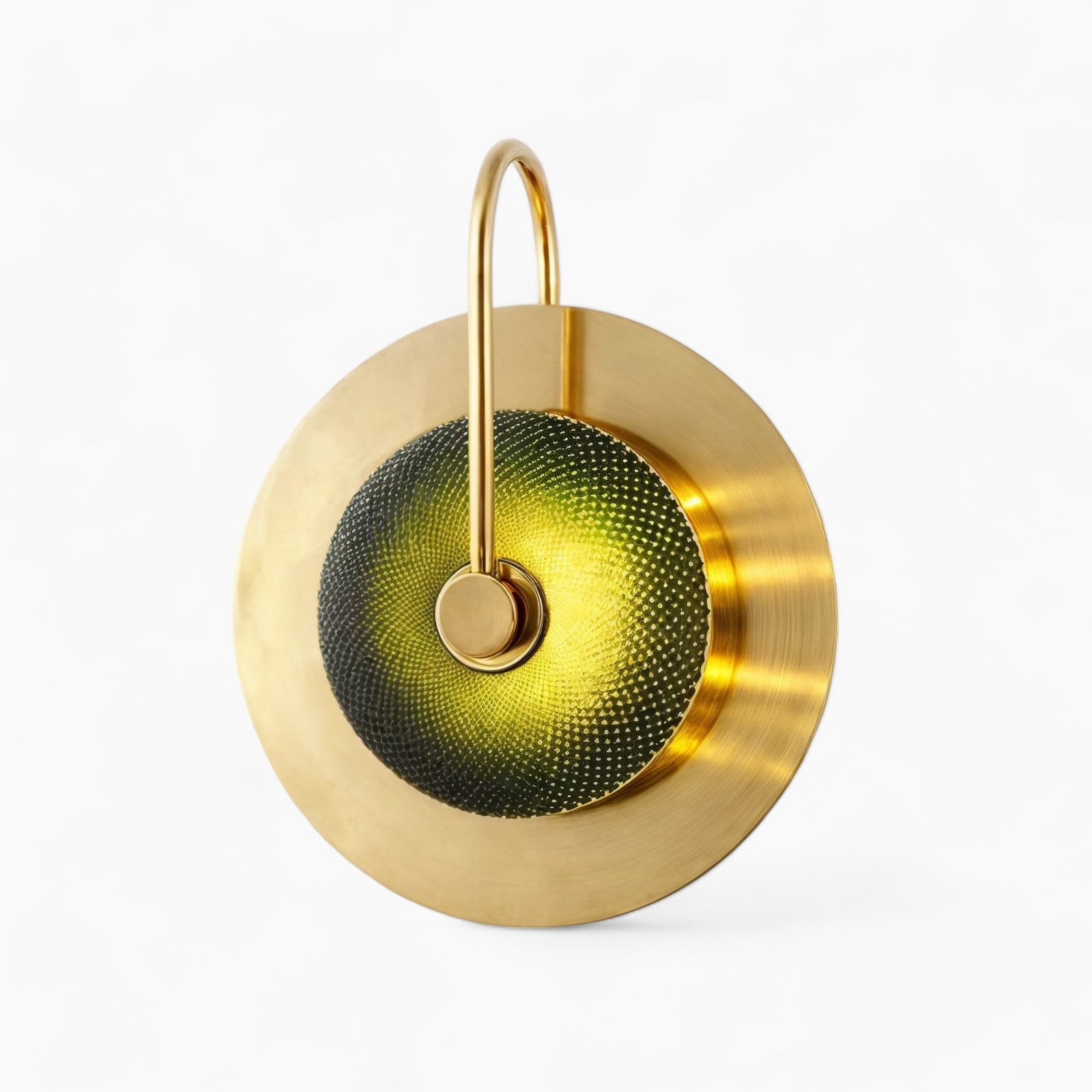 Scandinavian Brass Wall Sconce | Green/Clear Glass, E27 LED, 2/3 Heads