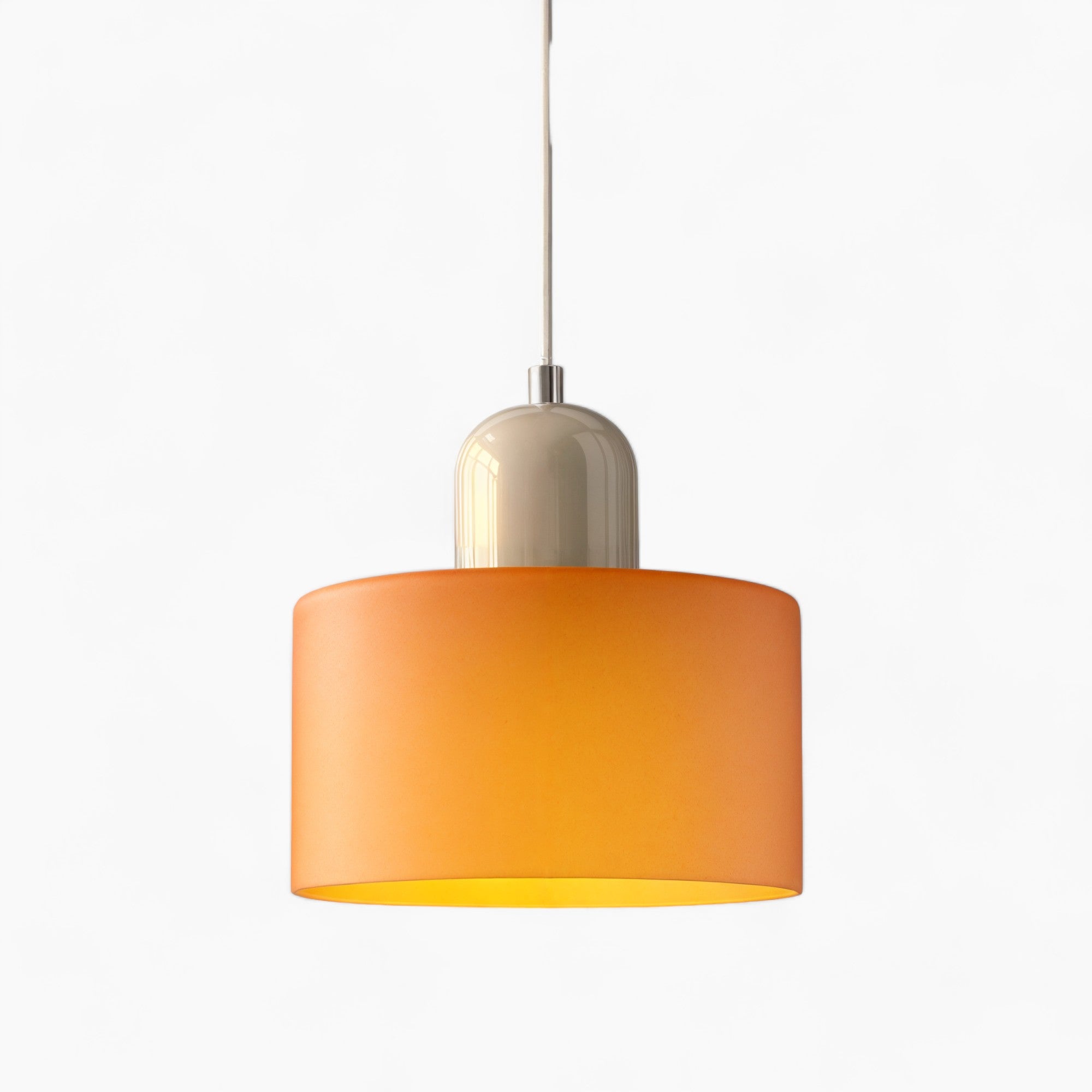 Small Orange Glass Pendant Light | E27, Energy Efficient LED, Max 12W