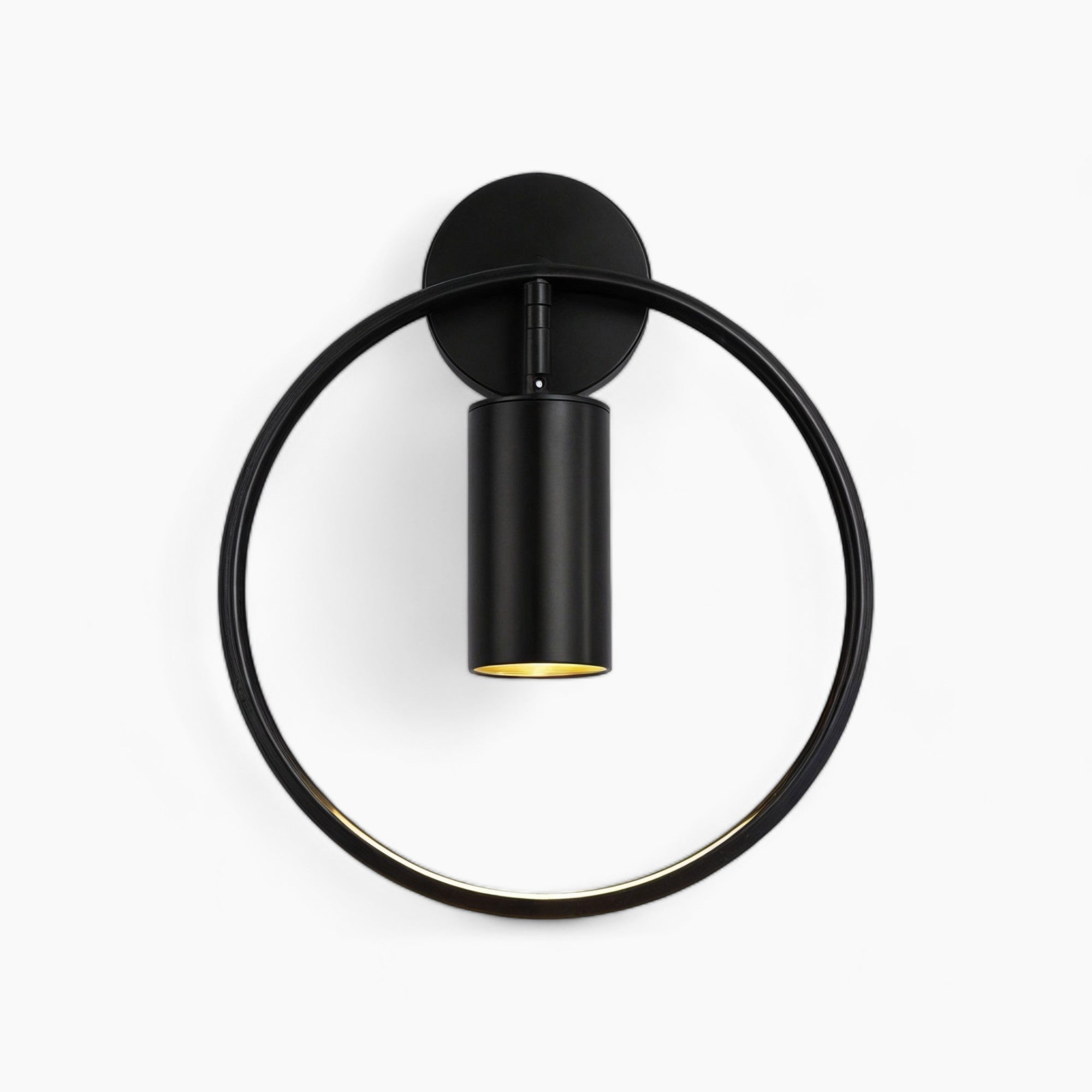 Sleek Wall Light | Modern Iron & Glass, LED, Black/Gold Finish