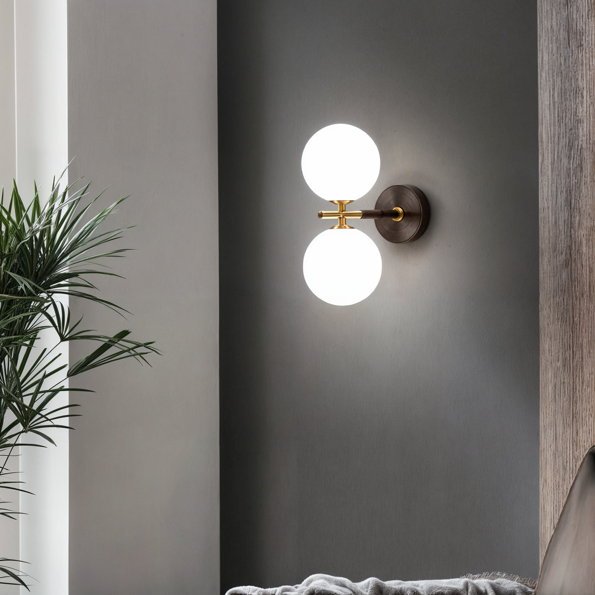 Modern Copper Ball Wall Light | Versatile G9 LED Wall Lamp