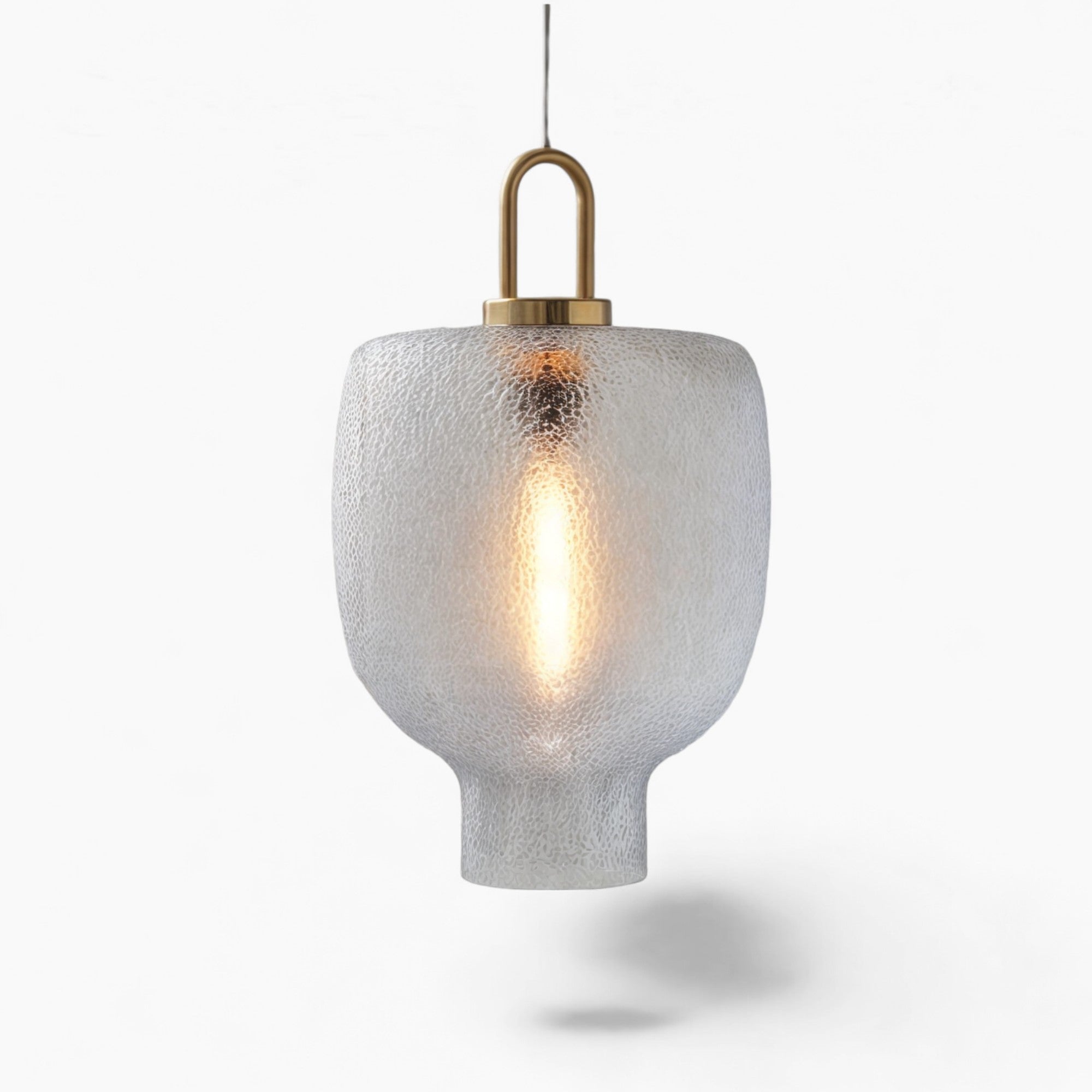 Modern Brass Glass Pendant Light | Elegant Rustic Illumination